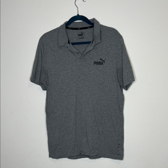 Puma Men's Charcoal Polo Shirt - Picture 1 of 5